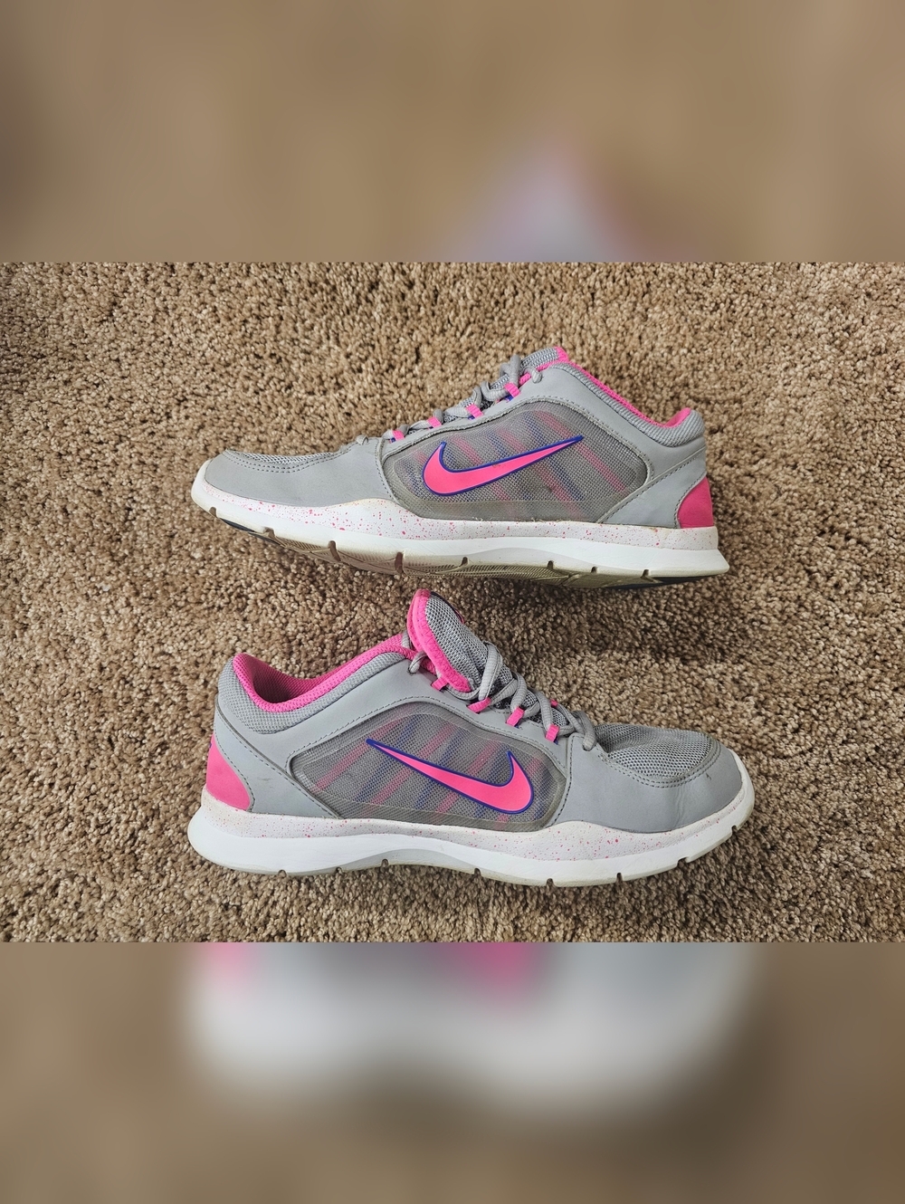 Nike Flex Trainer 4 Grey Pink (2014) Sneakers Women sz 8.5